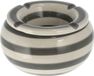 Merkloos / Sans marque Cepewa Gmbh Asbak - grijs/ wit - gestreept - dolomiet - 13,5 cm - stormasbak