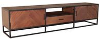 Lizzely Garden & Living meuble TV chevrons noyer manguier 210cm Danae