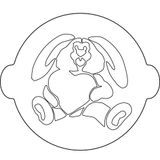 Silikomart Bunny, sjabloon voor decoratie van taarten, wit