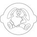 Silikomart Bunny, sjabloon voor decoratie van taarten, wit