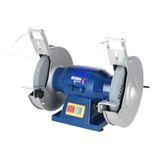 DEDRA Dubbele schijf tafelslijpmachine 150 W, 150 × 16 mm, tafelmontageoptie, onderspanningsbeveiliging, verstelbare werkoppervlakken, metalen behuizing