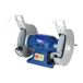 DEDRA Dubbele schijf tafelslijpmachine 150 W, 150 × 16 mm, tafelmontageoptie, onderspanningsbeveiliging, verstelbare werkoppervlakken, metalen behuizing