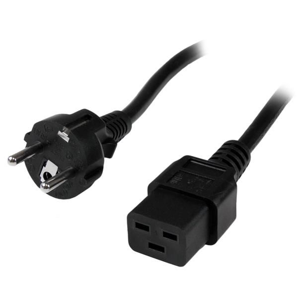 StarTech.com 2 m computervoedingskabel CEE7 naar IEC 320 C19