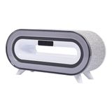 BE MIX - HT0200 - Multifunctionele Bluetooth Wekker Speaker met Alarm - LED Verlichting - Eenvoudige Connectie - Compact Design - Ideaal voor Kantoor of Nachtkastje - Grijs - Standaardformaat