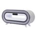 BE MIX - HT0200 - Multifunctionele Bluetooth Wekker Speaker met Alarm - LED Verlichting - Eenvoudige Connectie - Compact Design - Ideaal voor Kantoor of Nachtkastje - Grijs - Standaardformaat