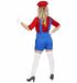 Widmann Srl Super Loodgieter Vrouw Kostuum voor Volwassenen Rood/Blauw Polyester