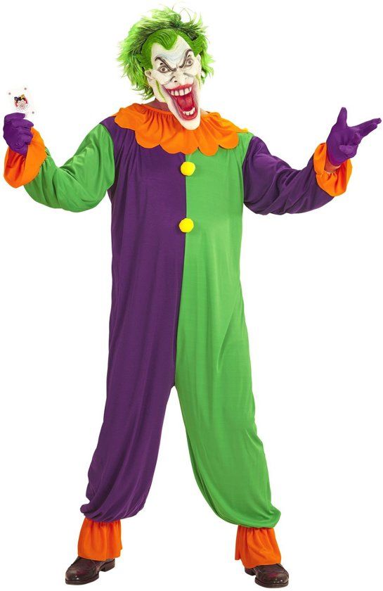 Widmann Monster & Griezel Kostuum Evil Joker Jose Man XL Carnaval kostuum Verkleedkleding