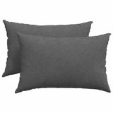 vidaXL - Zitkussens - 2 stuks - Donkergrijs - 60 x 40 cm - Corduroy stof