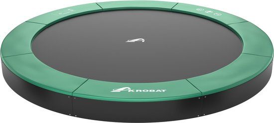 Akrobat Orbit Flat To The Ground Trampoline - 365 cm - Groen