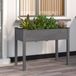 Prolenta Maison Exclusive - Jardinière en bois massif de sapin, gris, avec insert, dimensions : 118 x 59 x 76 cm