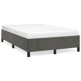 vidaXL Cadre de lit Velours Gris foncé 120x200 cm