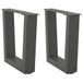 VidaXL Salontafelpoten 2 stuks V-vormig 38x(42-43,3) cm staal antraciet