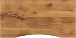 vidaXL Bureaublad met ronding 110x60x2,5 cm massief ruw mangohout