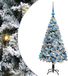 vidaXL Sapin de Noël artificiel avec 150 LED, avec support, blanc, 120 cm