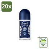 NIVEA MEN Cool Kick Deodorant Roll-on Anti-transpirant 50 ml - 20 stuks