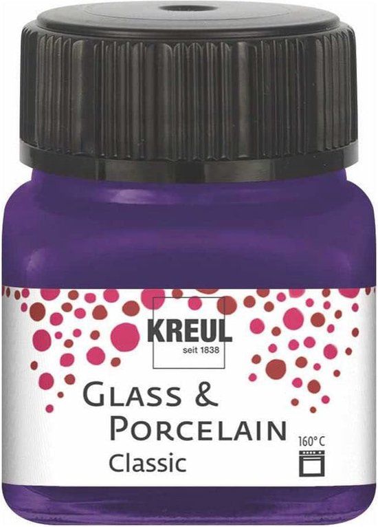 Kreul Glasverf - Porseleinverf - Violet - Classic - Glazuur look - 20 ml