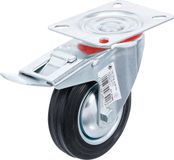 BGS Do it yourself BGS Diy 81966 | Zwenkwiel met rem | met schroefplaat | Ø 100 mm