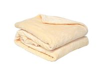 Poyet Motte Fleecedeken van polyester, ivoorkleurig, 130 x 170 cm, MICROFLANELLE