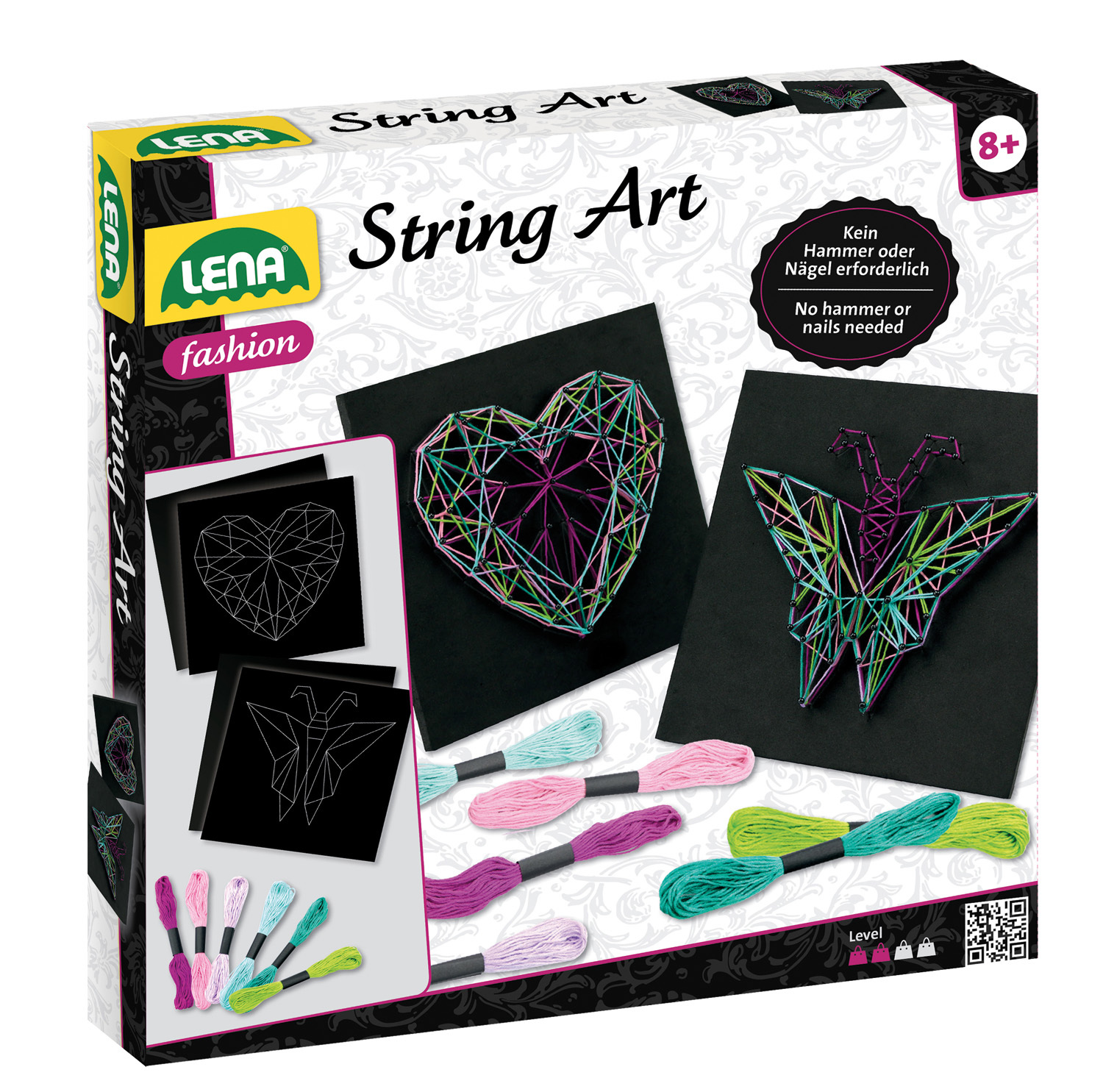 Lena String Art Butterfly & Heart - Tekenkunst