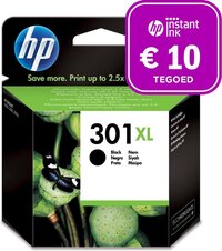 HP 301XL - Inktcartridge zwart + Instant Ink tegoed