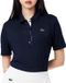 Lacoste Polo extensible femme - Taille XS (34) - Bleu marine/Blanc