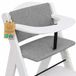 ASE Spolka Akcyjna Réducteur de siège Coussin pour chaise haute Bébé Coussin d'assise - 2 pièces - Coussin de siège pour chaise haute Hauck Stokke Chaise haute d'escalier Revêtement hydrofuge Certificat Oeko-Tex Gris