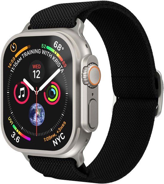 Vonmählen Classic Nylon Loop bandje voor de Apple Watch | 38/40/41/42 mm - Zwart