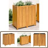 vidaXL Plantenbak met voering 100x50x100 cm massief acaciahout