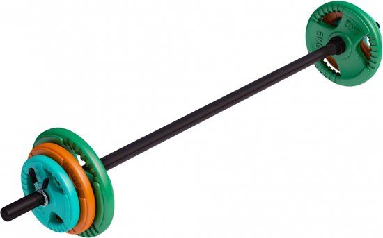 Gorilla Sports Aerobic Halterset 20 kg - Gripper Gietijzer - Multikleur