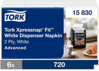 Tork® servetten Xpressnap Fit® 15830, 2-laags, wit - 4320 stuks