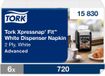Tork® servetten Xpressnap Fit® 15830, 2-laags, wit - 4320 stuks