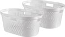 Curver Infinity Recycled Dots Wasmand - 40L - 2 stuks - Wit