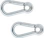 Dulimex B.V. Mousqueton 4 x pièces acier zingué - 7 cm - avec cosse - charnière souple - capacité de charge 180 kg