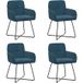 Vidaxl Chaises de salle à manger 4 pc velours bleu 59 x 56,5 x 86 cm