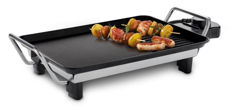 FRITEL GT 1075 Grill Teppanyaki - 28x20cm - 1000W - Zwart/Zilver