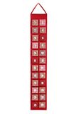 Heitmann Deco Adventskalender om zelf op te hangen en te vullen, adventskalender van vilt, rood, beige, wit, 39 x 23 x 3,5 cm