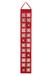 Heitmann Deco Adventskalender om zelf op te hangen en te vullen, adventskalender van vilt, rood, beige, wit, 39 x 23 x 3,5 cm