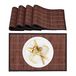Relaxdays Placemat Rechthoek Zwart, Bruin 4 stuk(s)