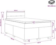 vidaXL Boxspringbed met matras, donkergrijs, 120 x 200 cm, fluweel