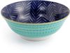 Mikasa Ramen Kom Indigo Chevron Keramiek Japans Design 1L 21cm