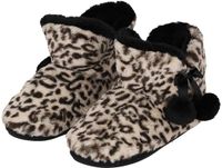 Apollo Pantoffels/sloffen luipaard print - dames - beige - maat 39-40