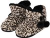Apollo Pantoffels/sloffen luipaard print - dames - beige - maat 39-40