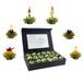 Creano 18 fleurs de thé vert dans une belle boîte magnétique avec fenêtre de visualisation et gaufrage argenté