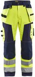 Blåkläder Werkbroek softshell High Vis 1567-2517 - High Vis Geel/Marineblauw - C56