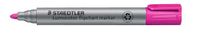 STAEDTLER flipchart marker Lumocolor, roze, kleurintensieve, sneldrogende, geurarme inkt, slaat niet door papier, 10 flipchart markers in vouwdoos, 356-20