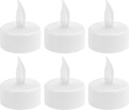 Merkloos / Sans marque Waxinelichtjes LED - wit - 8x stuks - warm wit licht - theelichtjes op batterij