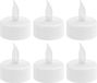Merkloos / Sans marque Waxinelichtjes LED - wit - 8x stuks - warm wit licht - theelichtjes op batterij