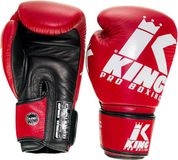 King Pro Boxing Gants de boxe - Platinum 4 - Cuir - Rouge/Noir - 10 oz