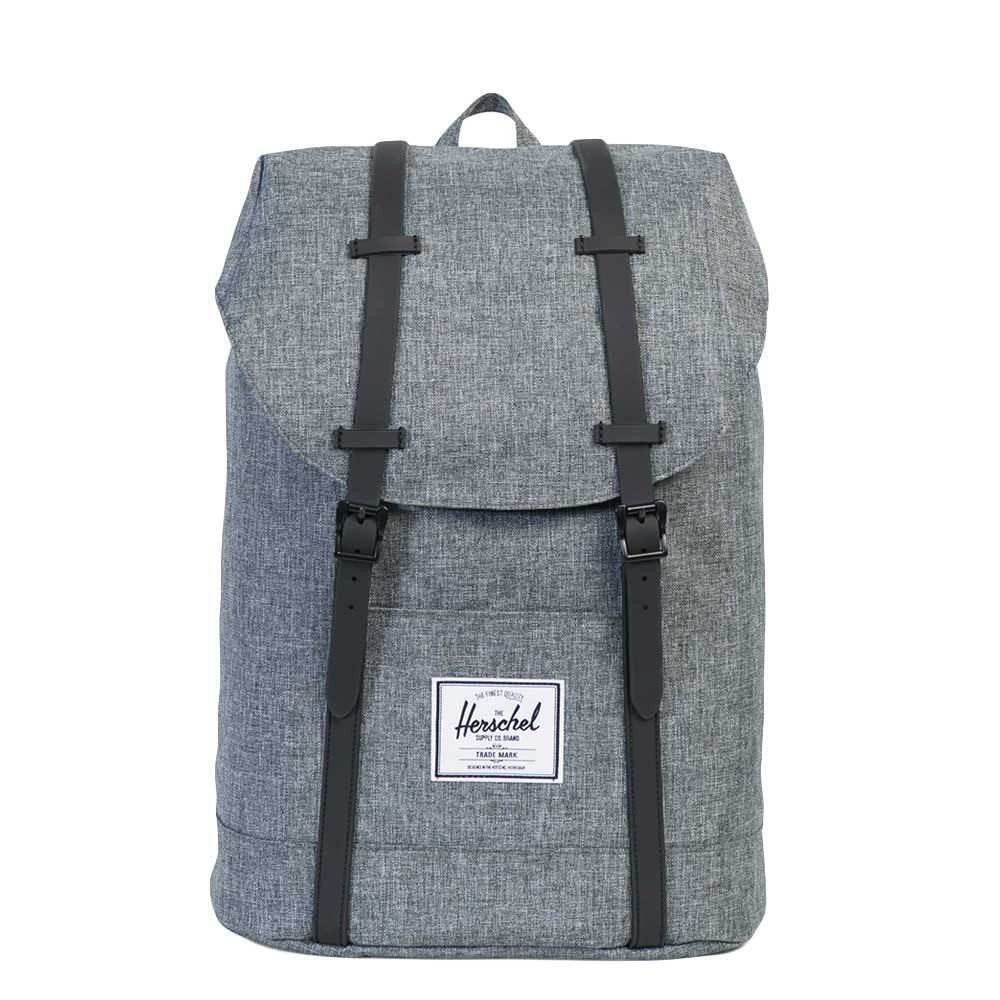 Herschel Retreat Raven Crosshatch/Black Rubber