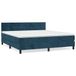 VidaXL Boxspringbed met matras, fluweel, donkerblauw, 180x200 cm